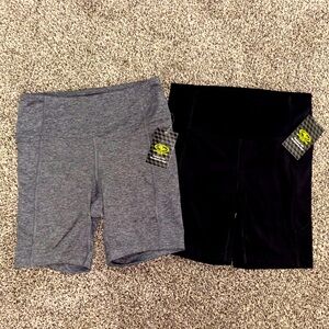 Athletic Works Women's Gray and Black Athletic Shorts